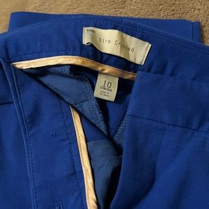 Gap slim cropped bright blue dress pants
